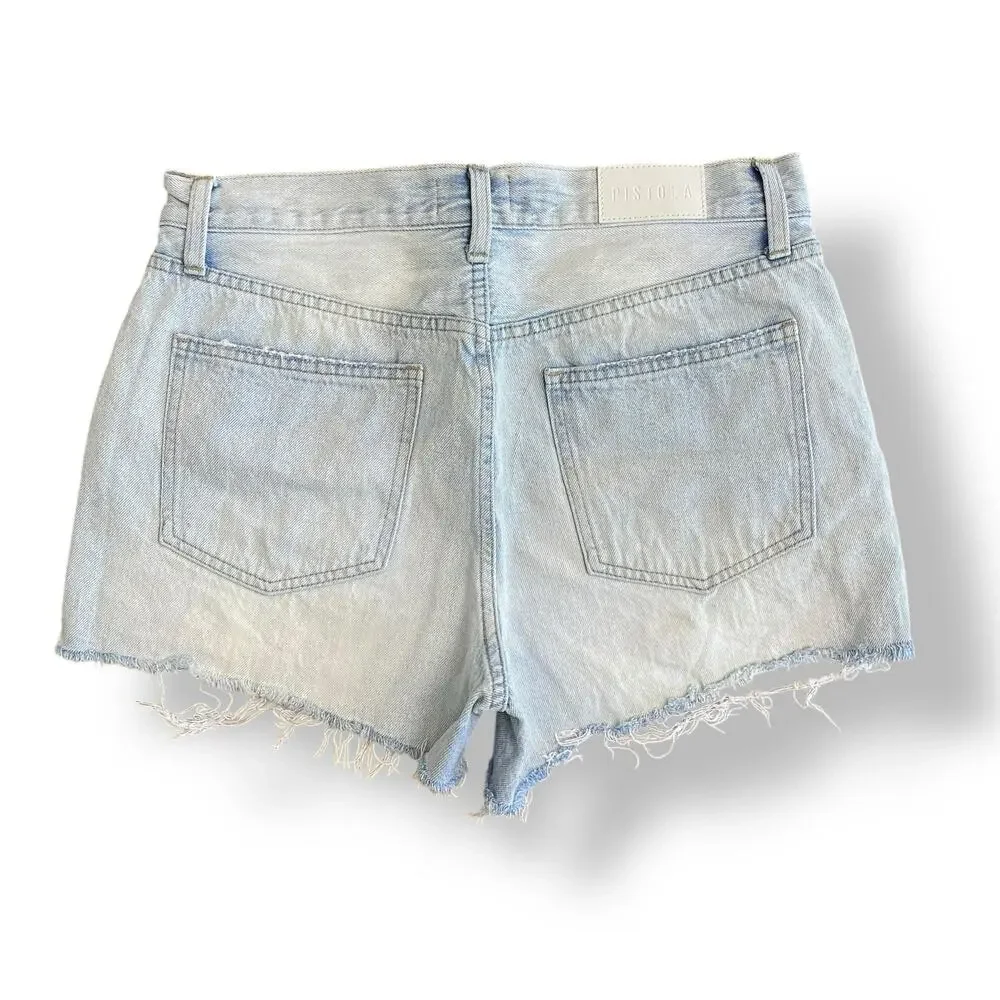 Pistola Women’s Kylee Denim High Rise Relaxed Cuffed Jean Shorts Size 28 - Picture 6 of 9